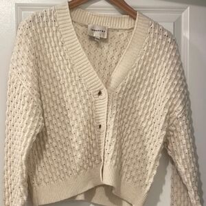 Industry Textured Cream Cardigan/Med